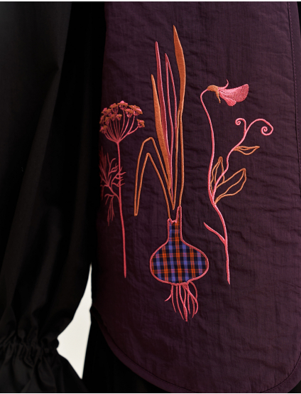 Картинка Жилет "У чарівному саду" фіолетовий 