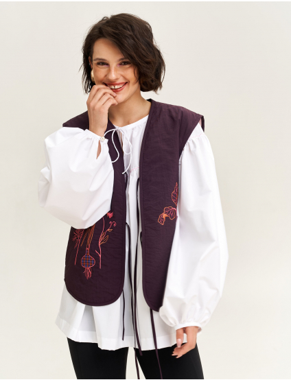 Картинка Жилет "У чарівному саду" фіолетовий 