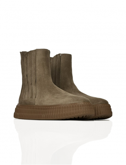 Картинка Челсі осінні горіхові з натурального спилку-замші