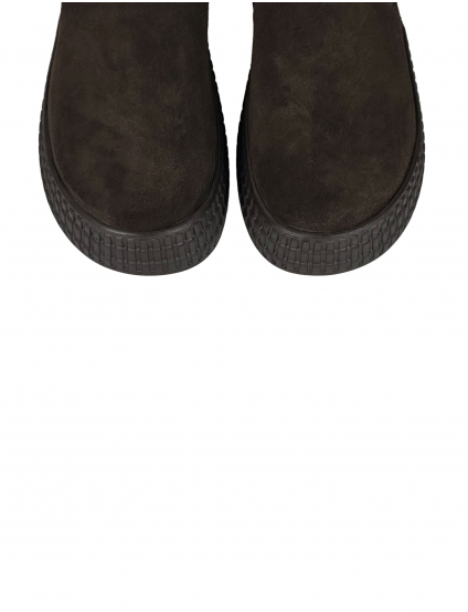 Картинка Челсі осінні коричневі з натурального спилку-замші