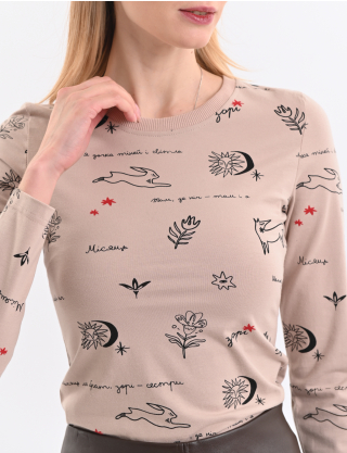 Картинка Лонгслів бежевий