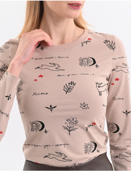 Картинка Лонгслів бежевий