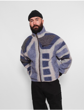Картинка Вовняна куртка-бомбер стьобана на підкладі унісекс