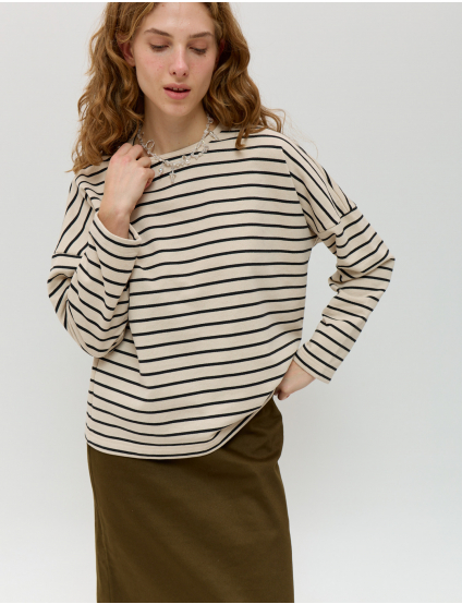 Картинка Світшот бежево-чорний 