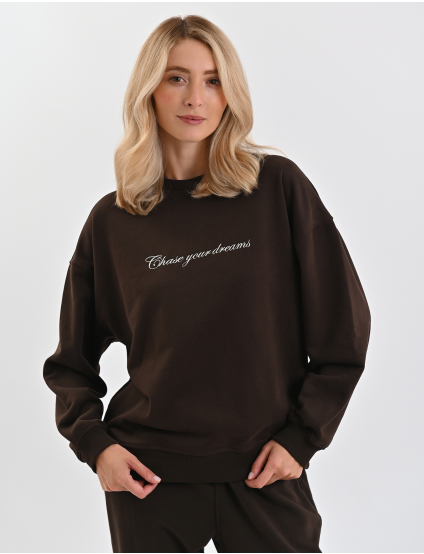 Картинка Світшот темно-коричневий 