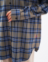 Картинка Сорочка oversize в клітинку сіра