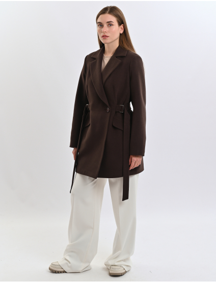 Картинка Пальто темно-коричневе 