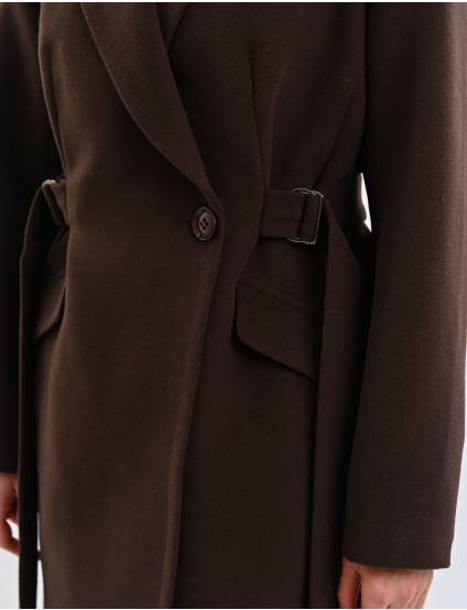 Картинка Пальто темно-коричневе 