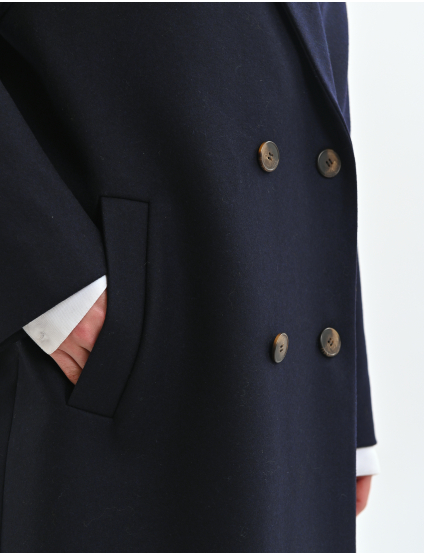 Картинка Пальто темно-синє