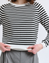 Картинка Светр у смужку з контрастним низом