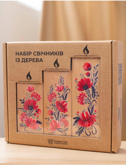 Картинка Набір відсвічників "Квіти"