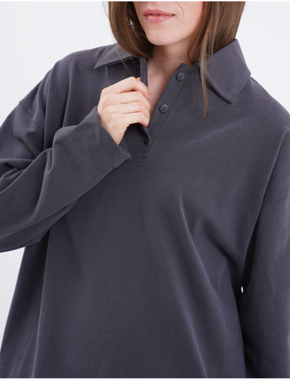 Картинка Лонгслів темно-сірий