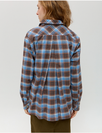 Картинка Сорочка коричнева картата 