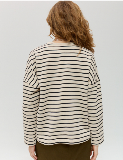 Картинка Світшот бежево-чорний 