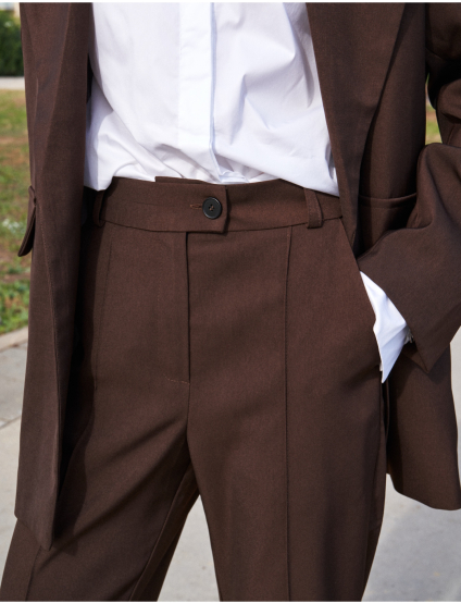 Картинка Брюки кльош коричневі