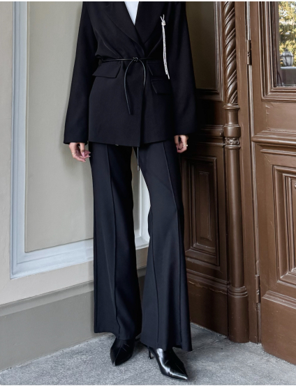 Картинка Брюки кльош чорні