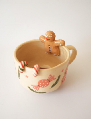Картинка Керамічна чашка ручної роботи «Цукровий пряник»