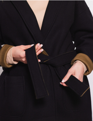 Картинка Напівпальто-кардиган з італійської сумішевої вовни