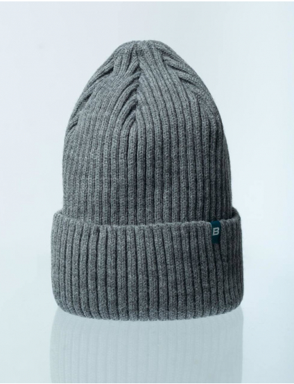 Картинка Двоколірна чорно-сіра шапка