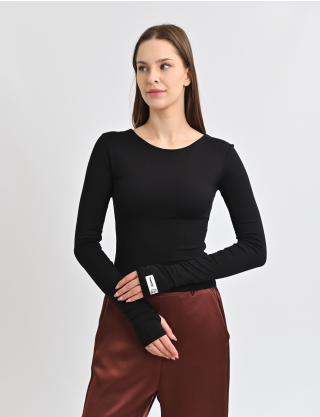 Картинка Лонгслів чорний