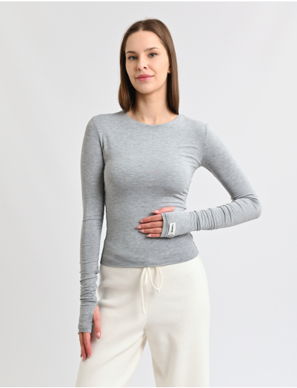 Картинка Лонгслів світло-сірий