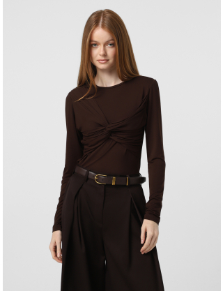 Картинка Лонгслів коричневий