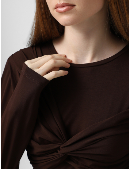 Картинка Лонгслів коричневий