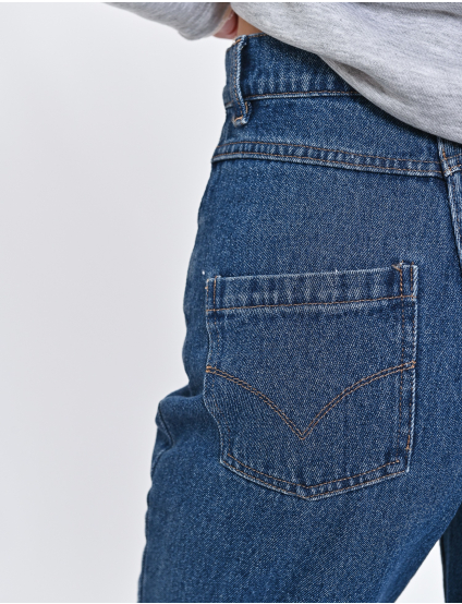 Картинка Джинси з високою посадкою та ґудзиками