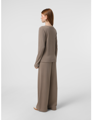 Картинка Штани з м'якого трикотажу бежевого кольору