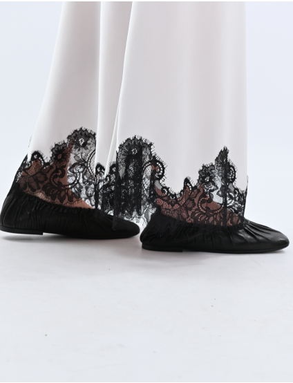 Картинка Максі-спідниця з мереживним оздобленням біла