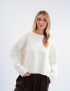 Картинка Светр oversize з жакардовими сердечками білий