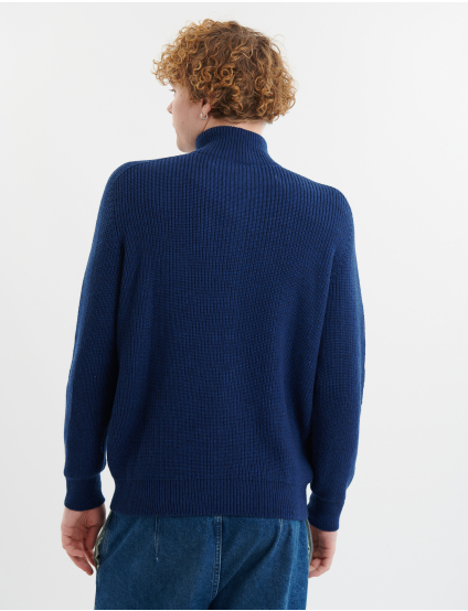 Картинка Светр з застібкою синій