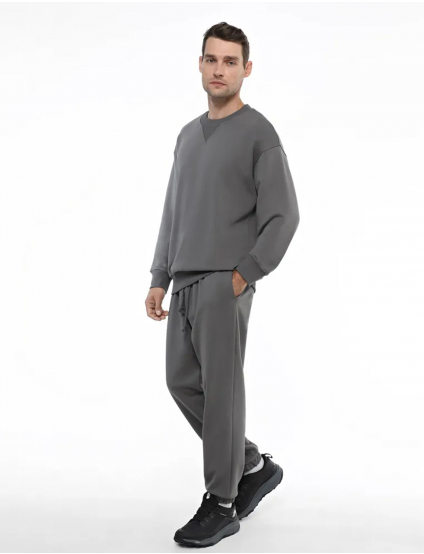 Картинка Чоловічі темно-сірі трикотажні штани