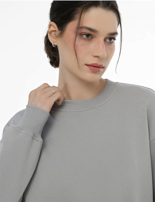 Картинка Жіночі світло-сірі трикотажні штани вільного крою