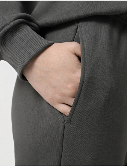 Картинка Жіночі темно-сірі спортивні штани з манжетами