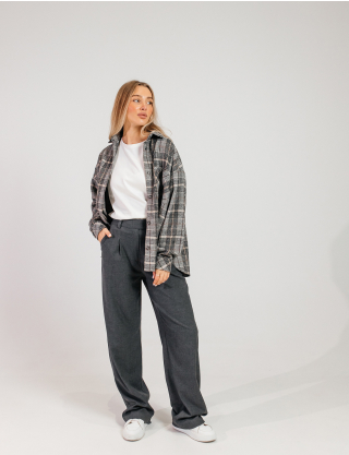 Картинка Сорочка сіра в клітинку