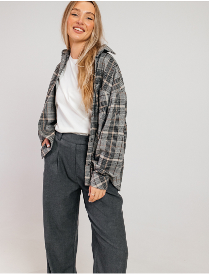 Картинка Сорочка сіра в клітинку