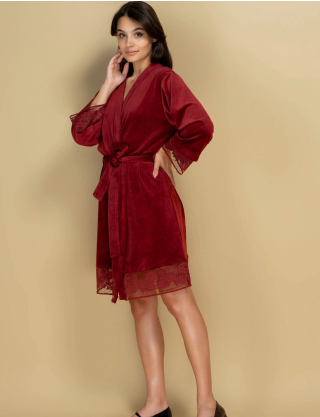 Картинка Халат бордовий 