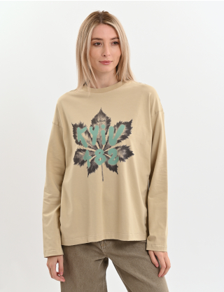 Картинка Лонгслів бежевий