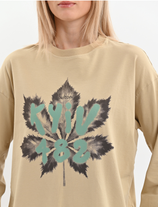 Картинка Лонгслів бежевий