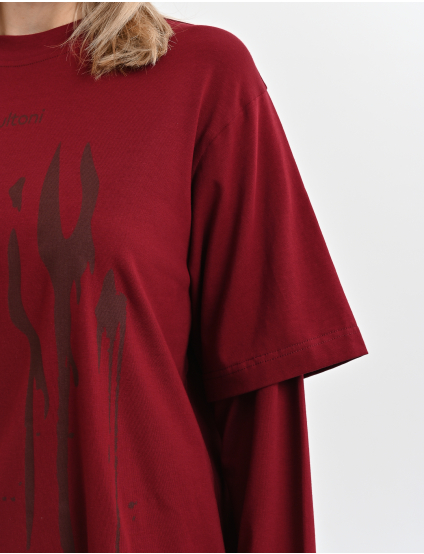 Картинка Лонгслів бордовий