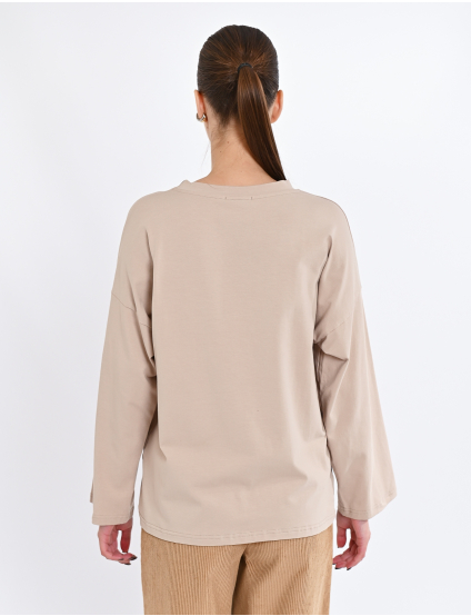 Картинка Лонгслів бежевий