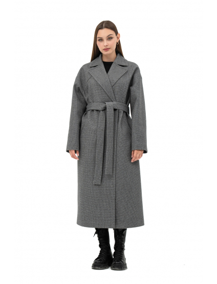 Картинка Пальто чорно-сіре 