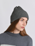 Картинка В’язана шапка темно-сіра