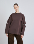 Картинка Лонгслів темно-коричневий