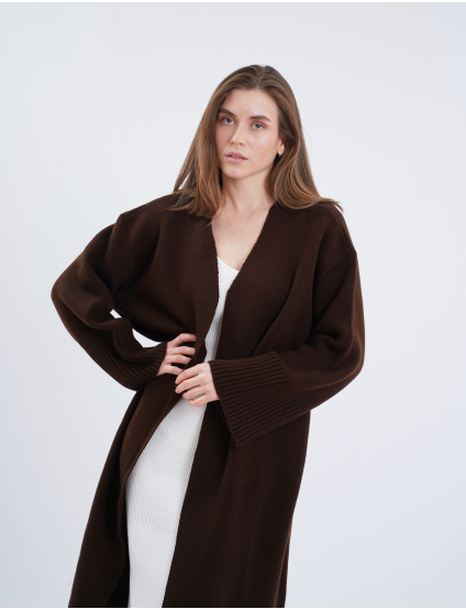 Картинка Кардиган темно-коричневий