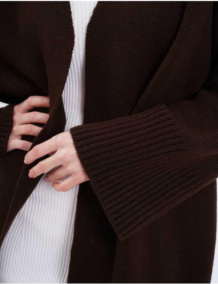 Картинка Кардиган темно-коричневий