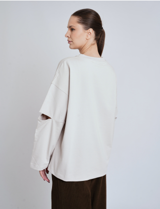 Картинка Лонгслів бежевий