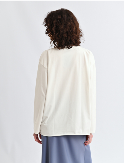 Картинка Молочний лонгслів із принтом “sorry, baby”