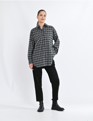 Сорочка в клітинку з накладною кишенею Картинка Сорочка в клітинку з накладною кишенею